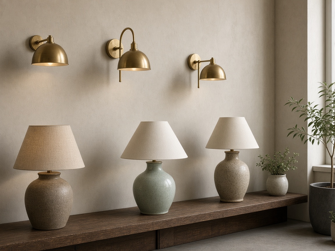 Lamps displayed in a studio
